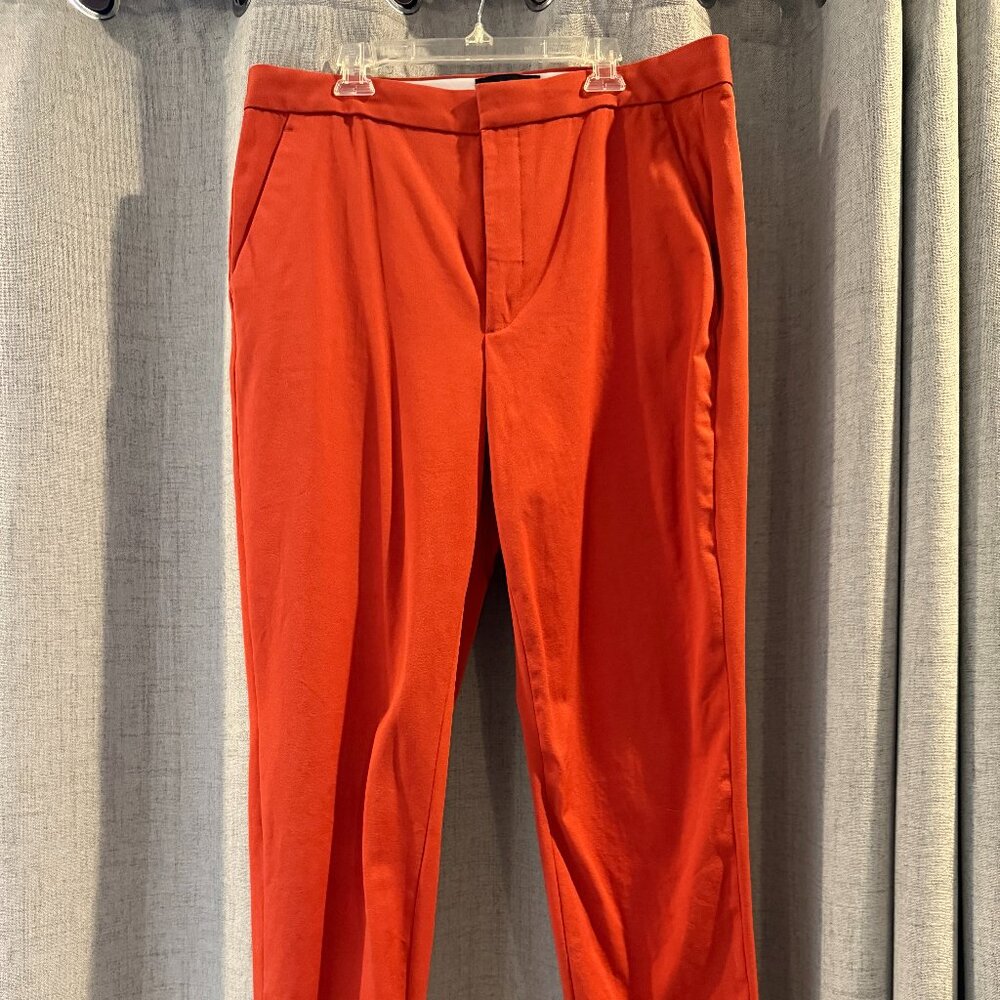 Banana Republic High Rise Slim Ankle Pant Women 12 Red